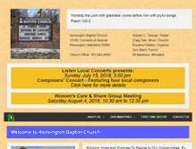 Tablet Screenshot of kensingtonbaptistchurch.org